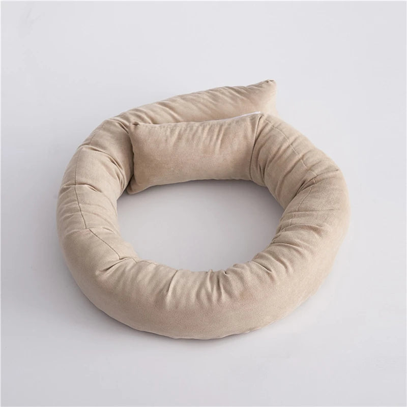 6pcs/set Newborn Posing Beans Bag Baby Photography Prop Pillow Baby Crescent Shaped Pillows Positioner Cushion Basket Filler
