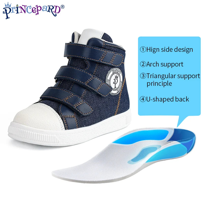 Orthopedic Kids Shoes Princepard Flat Feet Medical Corrcetive Casual Footwear for Toddlers with Arch Support Sneakers