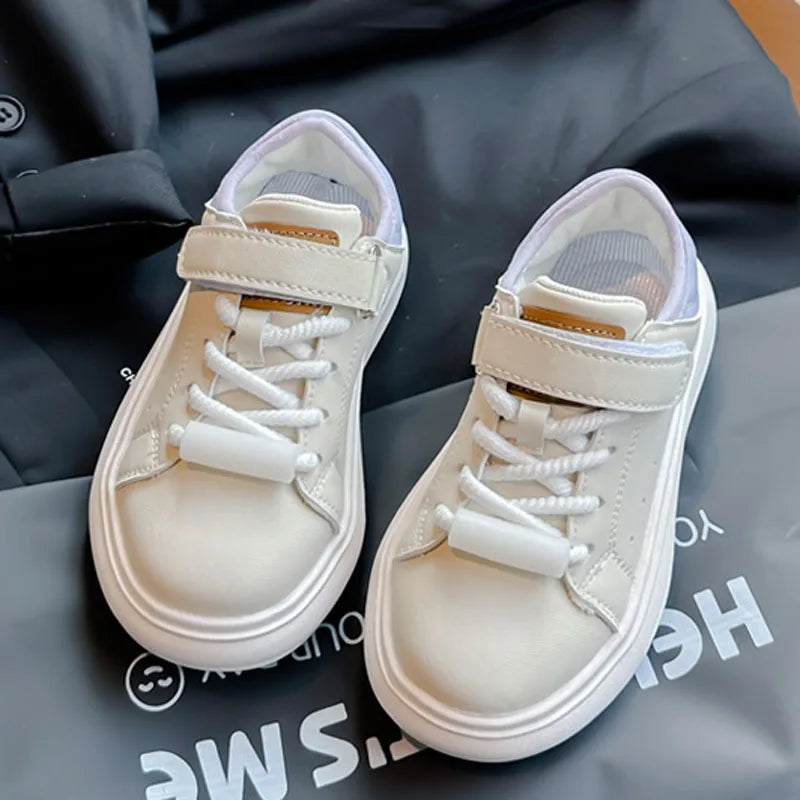 Kids Shoes 2024 Spring Girls Sport Running Chunky Sneakers Toddler Children Casual White Shoes Fashion Brand Thick Sole Platform