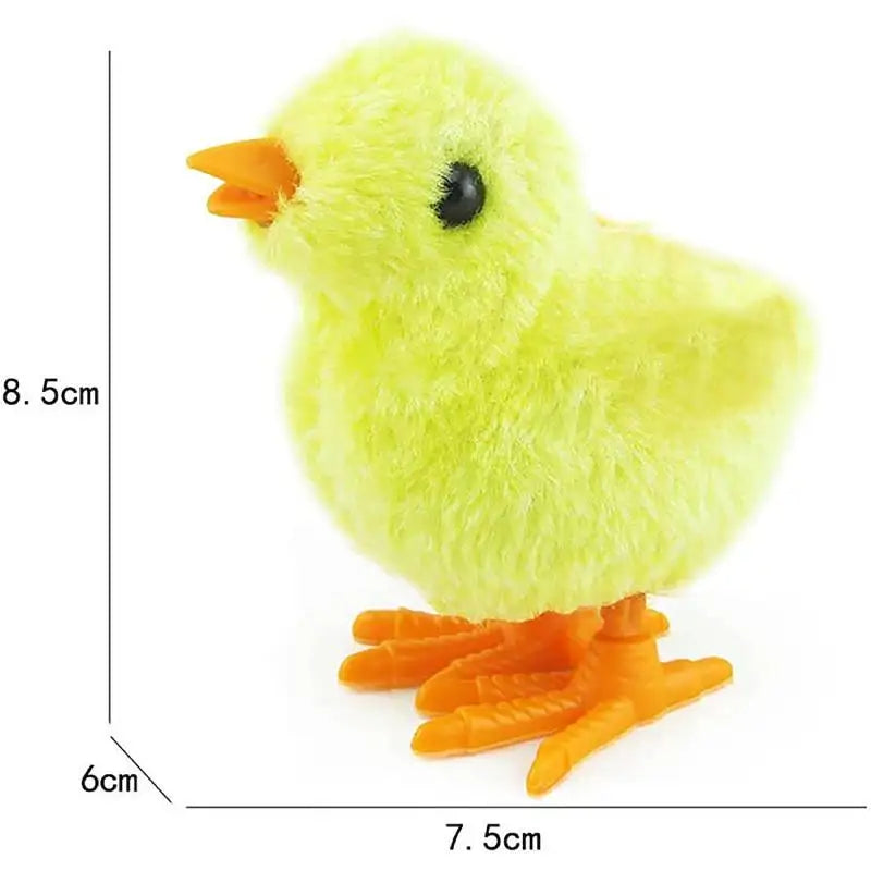 5pcs Novelty Jumping Chicken Easter Wind Up Chick Toys Gag Plush Baby Chicks Toys Favors Supplies Props Gift for Kids Boys Girls
