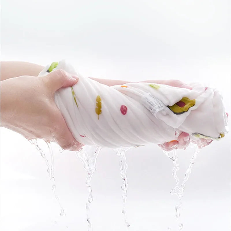 Baby bath towel Super soft absorbent cotton gauze bath towel baby swaddling blanket children's cartoon towel quilt cover blanket