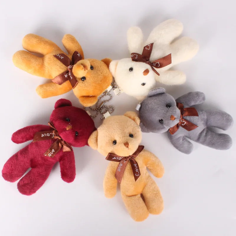 5/50pcs/lot Teddy Bears Stuffed Plush Toy Mini Bear Doll Toy Keychain Bag Pendant Wedding Decoration kids Birthday Party Gifts