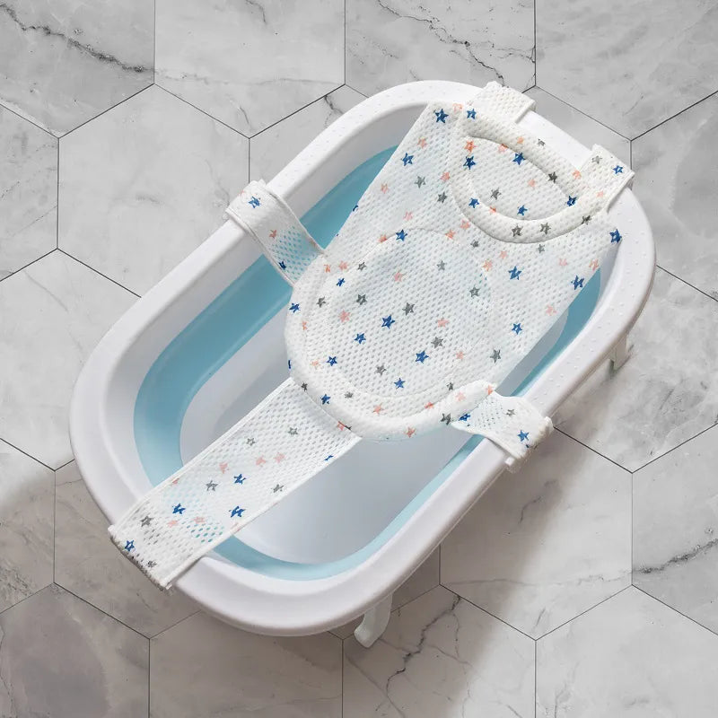 Baby Tubs net Mat Newborn Cross-shaped Adjustable Newborn Net  Protector Bath Accessories Baby Products Bath And Shower