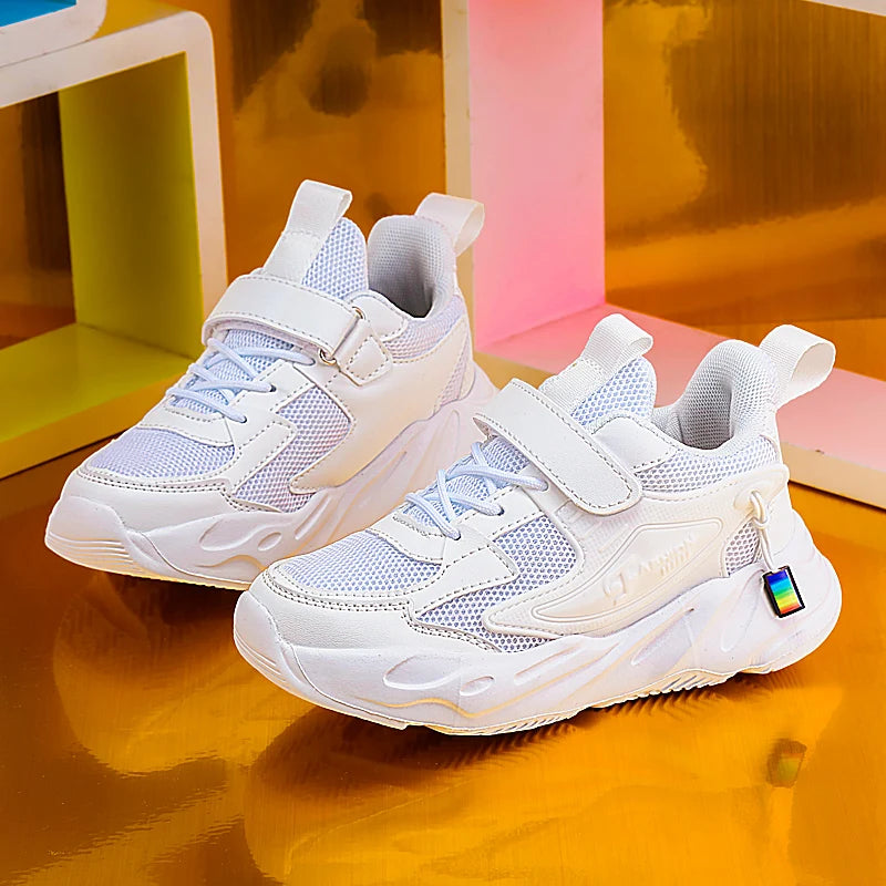 New Kids Shoes Girls Sneakers Platform Lightweight Children Casual Sneakers White School Running Sports Shoes for Boy Tenis